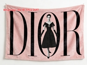 Dior Flannel Sofa Throw Blanket D357
